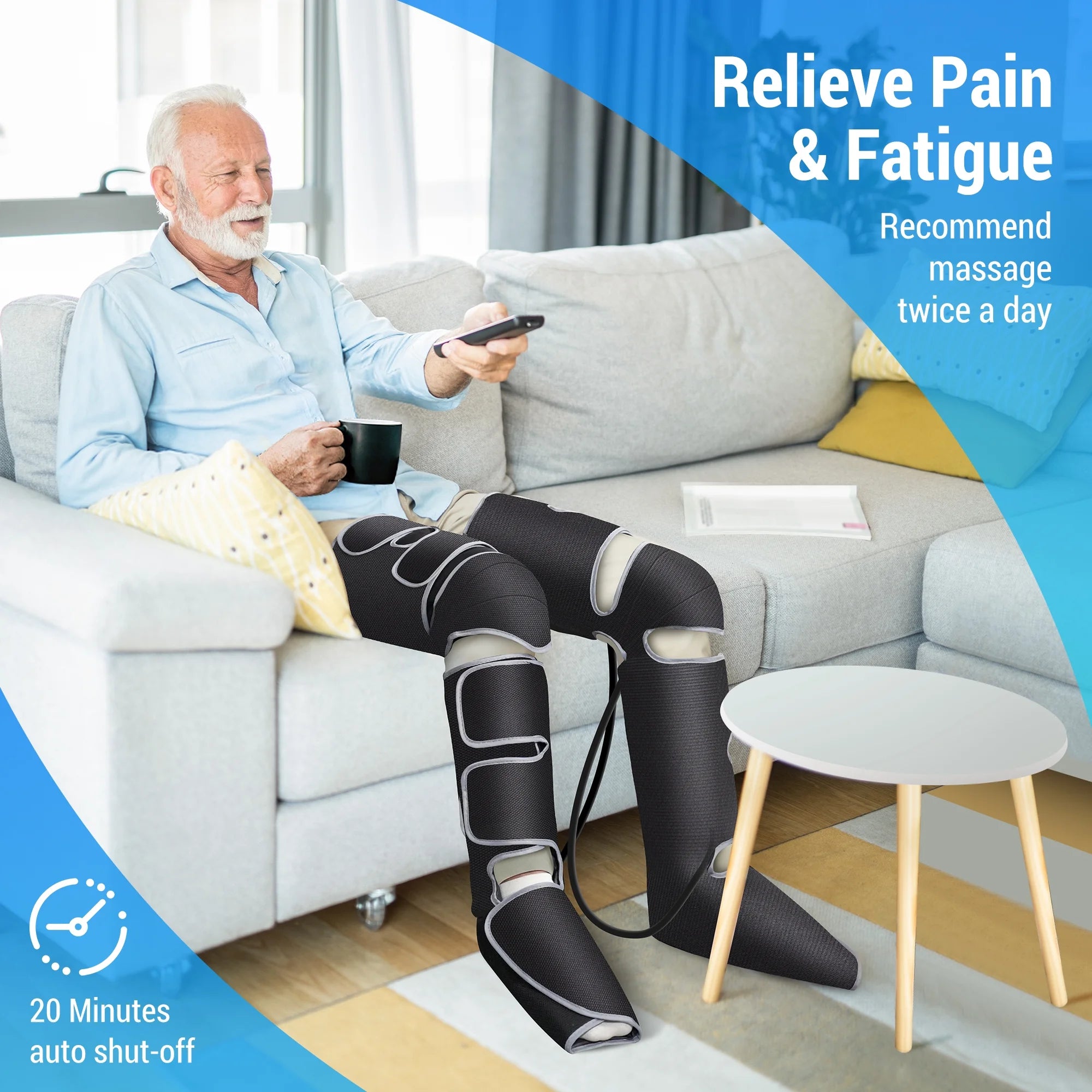 Masajeador De Piernas Para La Circulación, Masajeador De Compresión De Aire Para Pantorrilla, Rodilla Y Pie Con Calor, Botas De Masaje Para Aliviar El Dolor, Regalos Para El Día De Las Madres