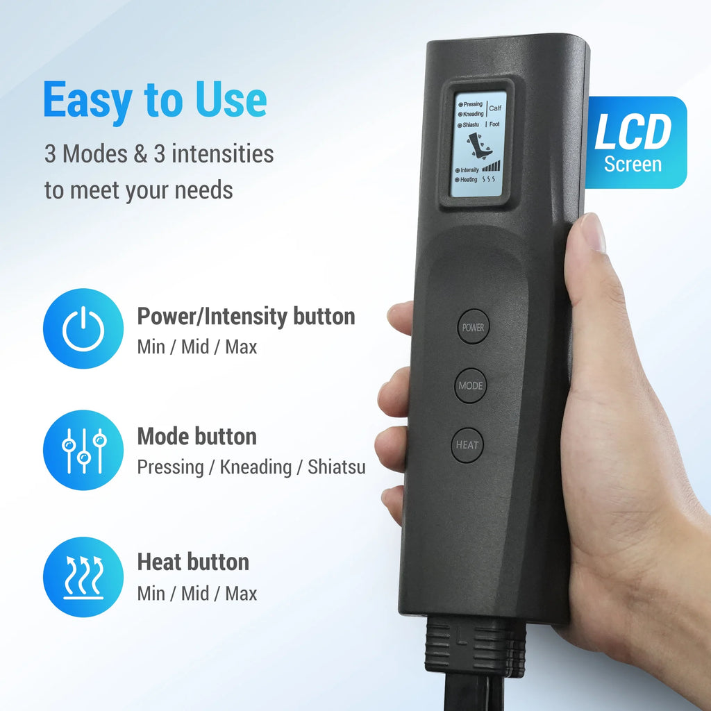 Masajeador De Piernas Para La Circulación, Masajeador De Compresión De Aire Para Pantorrilla, Rodilla Y Pie Con Calor, Botas De Masaje Para Aliviar El Dolor, Regalos Para El Día De Las Madres